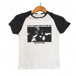 John Galt Radio Silence "Back in the USA" Raglan Baby Tee - One Size Brand